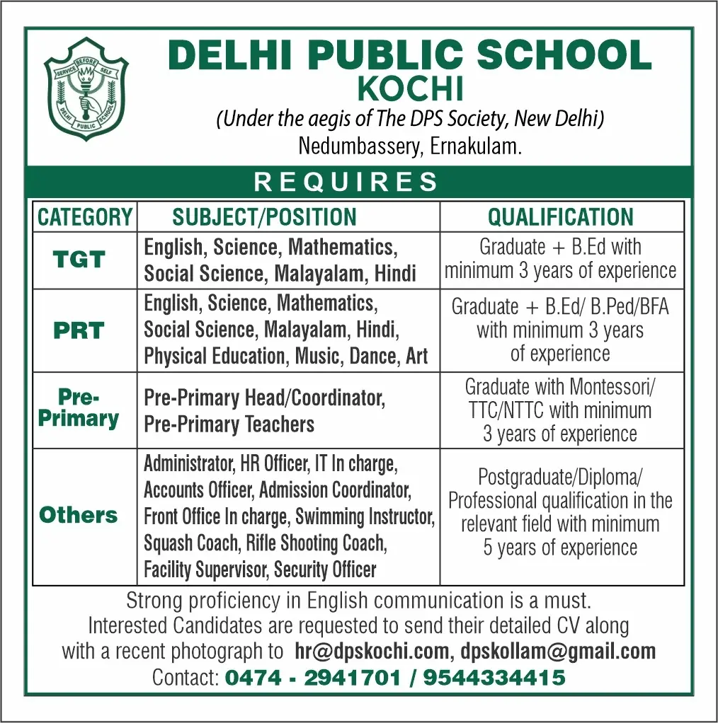 Hiring Teams at DPS Kochi